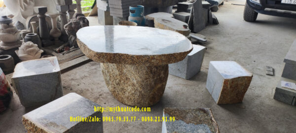 Bộ bàn ghế đá tự nhiên - BGD1