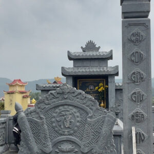 Bình phong (cuốn thư) đá, cuốn thư đá, bình phong đá, mỹ thuật cố đô, showroomngoaithatstoneandvilla, lăng mộ đá granite, lăng mộ đá đen huế, lăng mộ đẹp