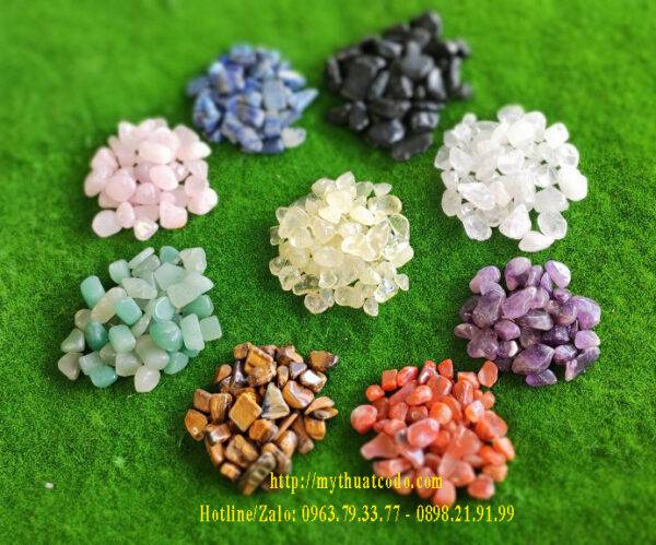 Vụn đá Thạch Anh đa sắc mài bóng