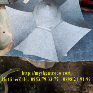 Đèn đá Granite đen Huế - 68cm x 35cm