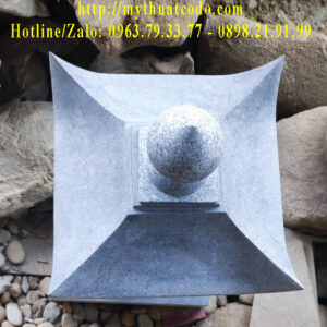 Đèn đá Granite đen Huế - 86cm x 39cm