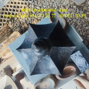 Đèn đá Granite đen Huế đánh bóng - 68cm x 35cm