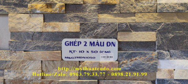 Đá ghép 2 màu ĐN (đá que) 10cm x 50cm