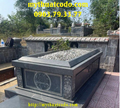 Lăng mộ đá granite đen