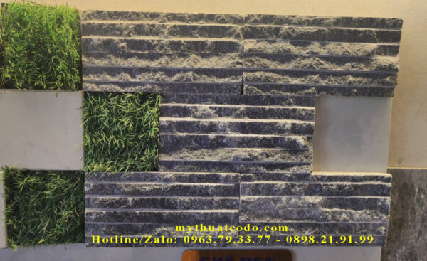 Đá chẻ đen 10x20cm, Đá tự nhiên ốp tường sân vườn đẹp, đá sân vườn, đá trang trí, đá ốp lát