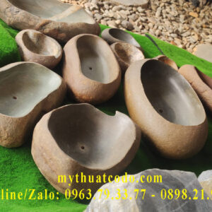 Mỹ thuật Cố Đô thiết kế và cung cấp chậu đá cuội, chậu đá trồng cây, chậu đá để bàn, chậu sen đá