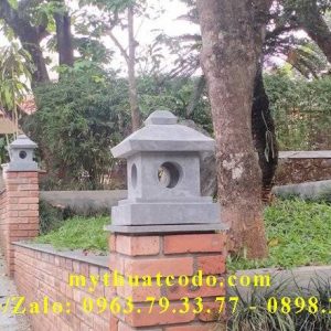 Đèn đá Granite đen Huế-40x32cm